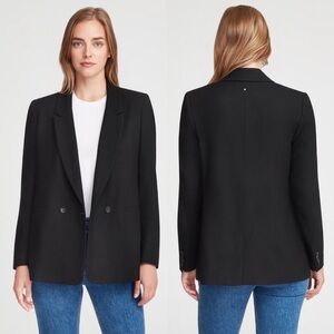 Cuyana Wool Double Breasted Blazer Black size XS